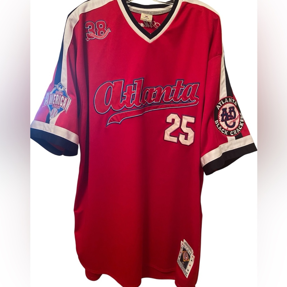 VTG Y2K Atlanta Black Crackers baseball jersey ,1938 Negro American League, XXXL